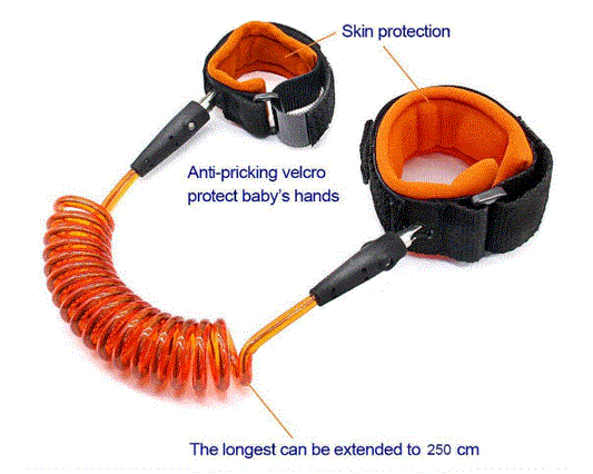 رابط معصم أمان للأطفال - لمنع ضياع الأطفال، حزام قابل للتعديل بطول 6.5 قدم